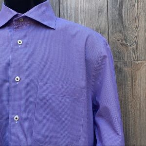 Peter Millar Gingham Plaid Button Down Shirt.
